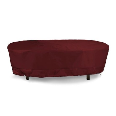 Eevelle Meridian Oval Table Set Cover, Burgundy, 112 in L x 25 in W x 68 in H MDTBLOVL_112L_68W_25H-BRG